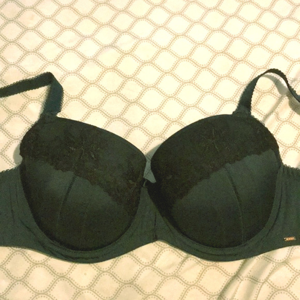 Dorina Curves l NWT Green & Black Bra 34DDD